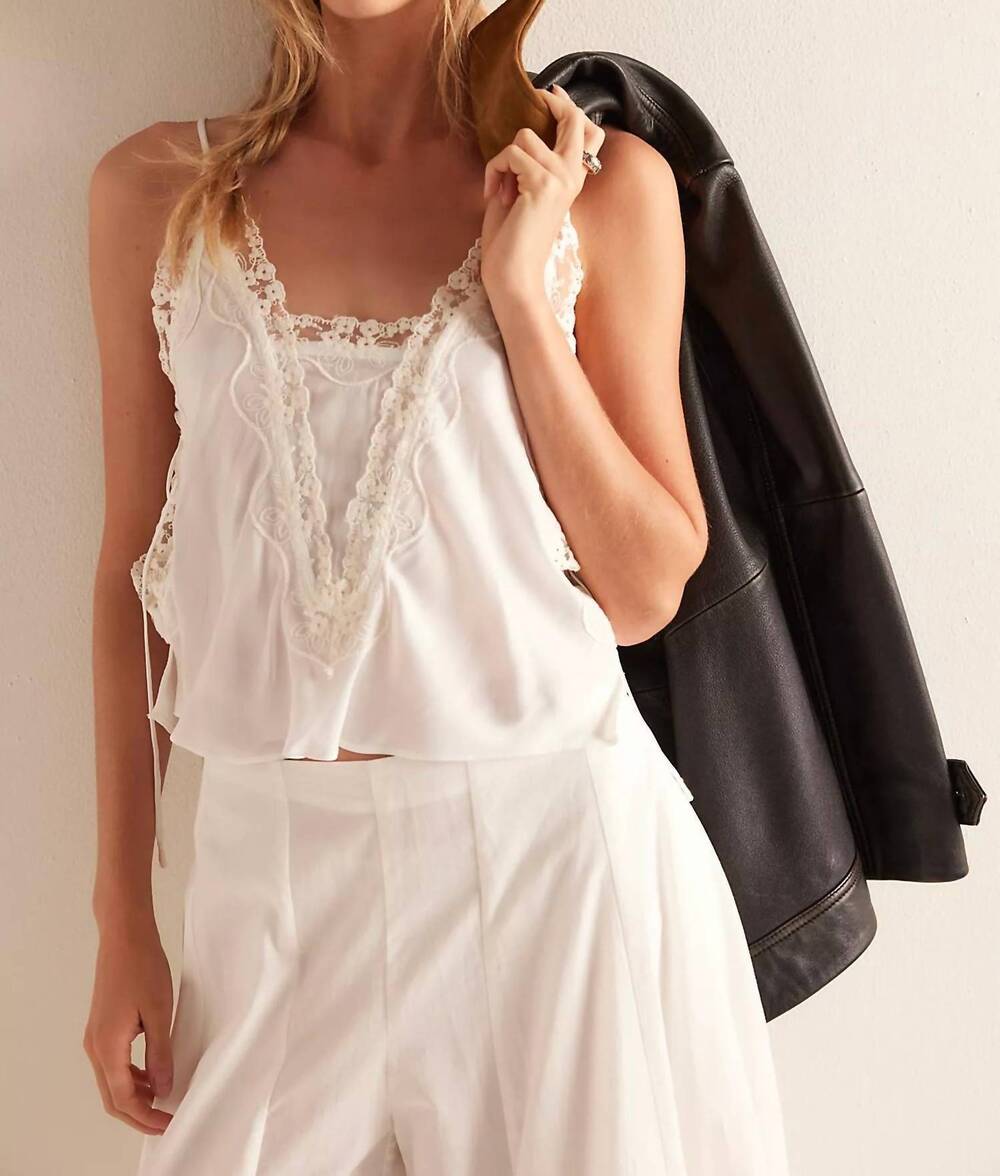 NEW FREE PEOPLE women's someone like you camisole in clean ivory